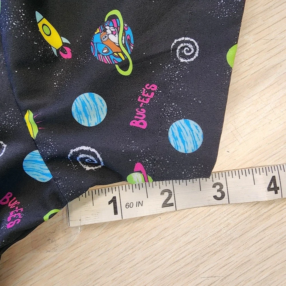 Bucees Youth Kids Button Down Shirt All‎ Over Print Medium Boys Hawaiian Space